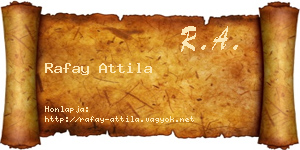 Rafay Attila névjegykártya